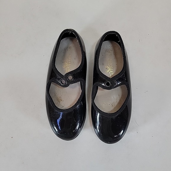 Tap Shoes Spotlight Black Patent Mary Jane Fastener Strap Toddler/Youth Size 9M - Picture 4 of 8